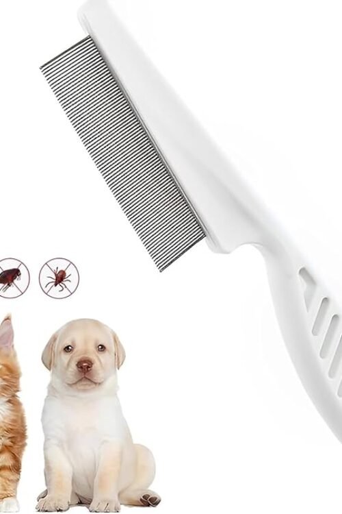 Flea Comb for Dogs Cats, Dog Hair Comb Grooming Tool for Removing Tear Stains, Fleas, Dandruff, Lice