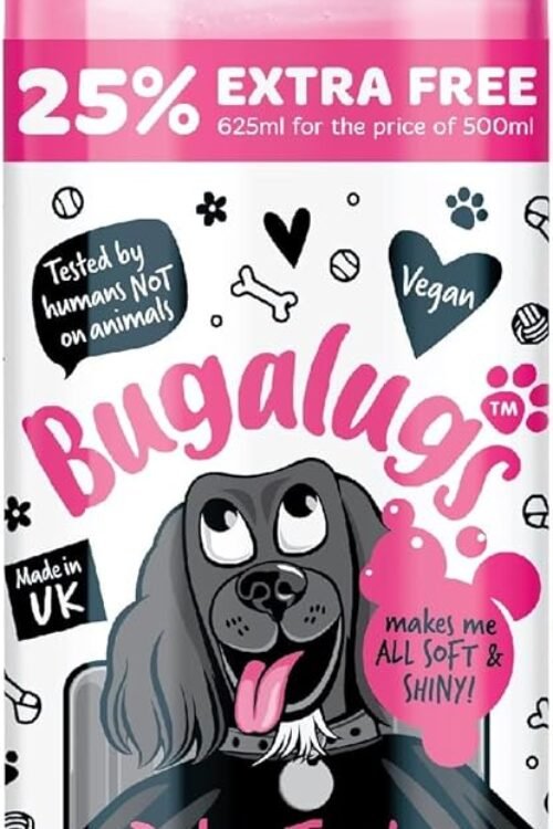 BUGALUGS Baby Fresh Dog Shampoo grooming products for smelly dogs with baby powder scent, best puppy shampoo, Vegan pet shampoo professional (625ml)