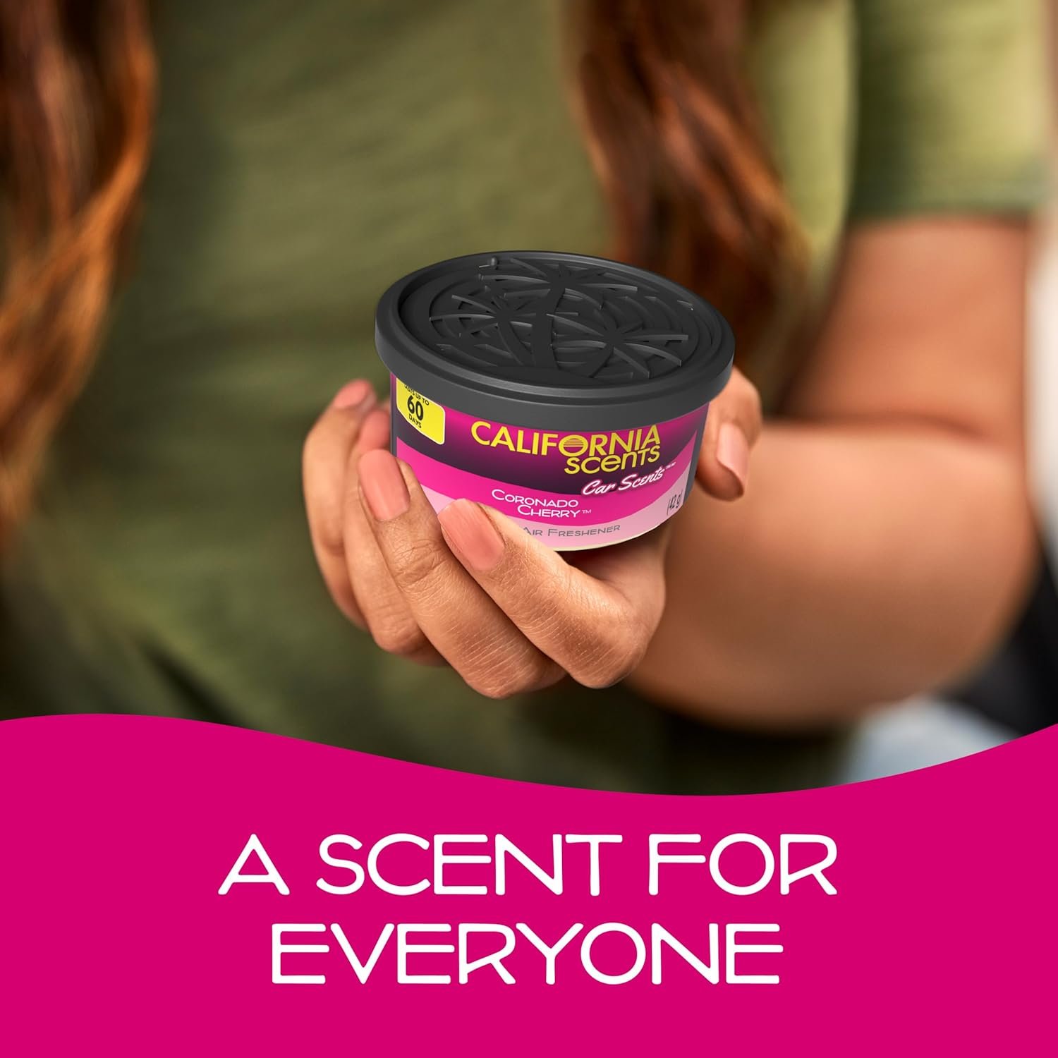 California Scents, Car Air Fresheners Can, Coronado Cherry Scent, Pack of 4, Strong Adjustable Long-Lasting Fragrance, Eliminates Odour - Image 4