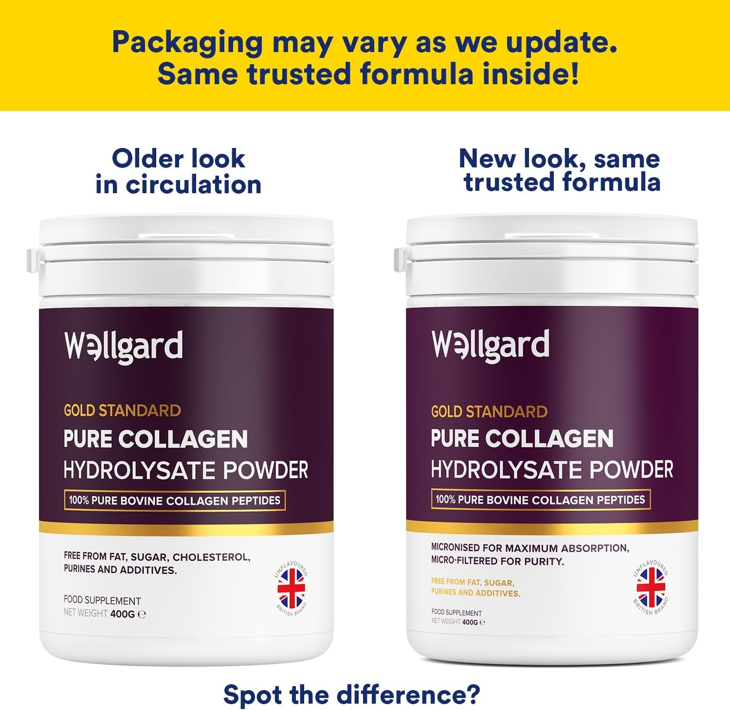 Collagen Powder, Gold Standard Bovine Collagen Peptides Powder by Wellgard - High Levels of The 8 Essential Amino Acids, Collagen Supplements, Halal & Kosher, Made in UK - Image 9