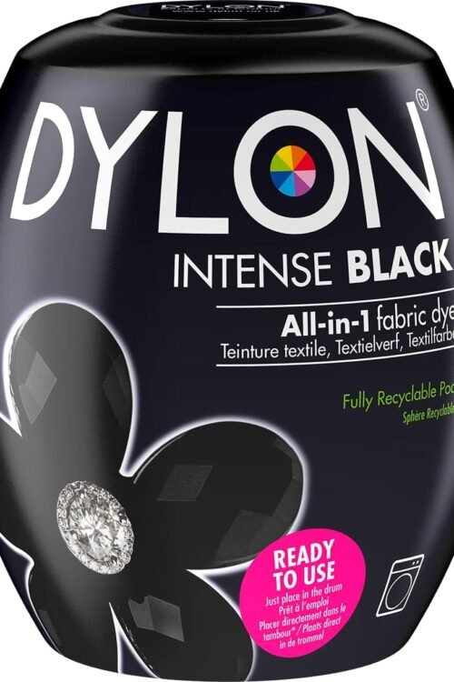 Dylon Washing Machine Fabric Dye Pod Intense Black, 350g, Packaging May Vary
