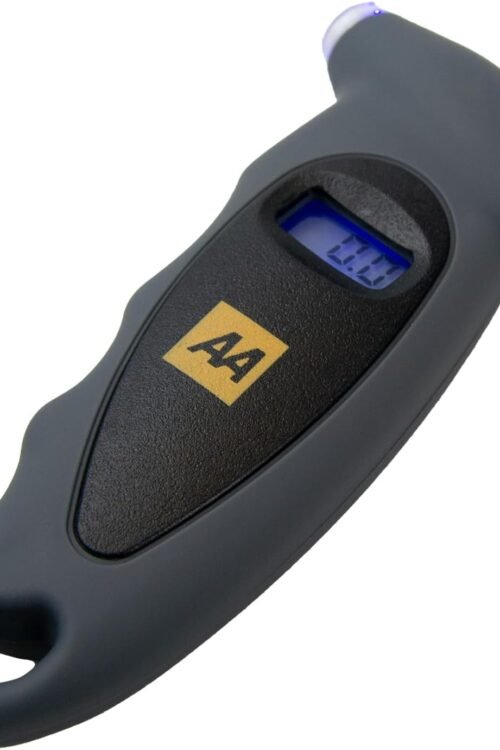 AA Digital Tyre Pressure Gauge AA1634 – Easy to Use on Cars Motorbikes Vans Bicycles – Backlit LCD Screen – 0-100 PSI/0-6.55 Bar