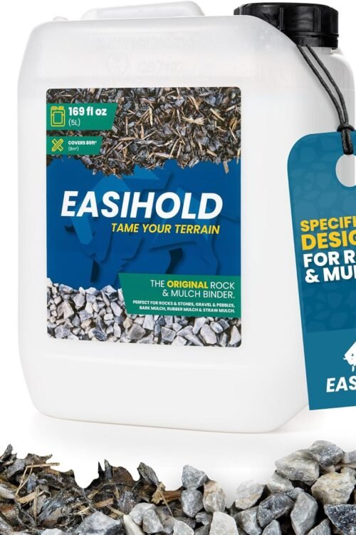 Vuba EASIHOLD ROCKS – Award Winning 5L XL Gravel Binder for Bonding Stones, Bark and Gravel on Borders, Patios and Garden Paths. Lasts up to 3 Years, Non Toxic, Ready to Use.