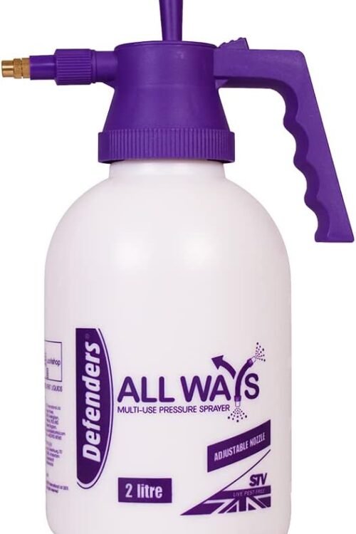 Defenders All Ways Multi-Use Pump Action Pressure Sprayer – 2L, Adjustable for Home & Garden Use – Indoor Plants, Cleaning, Outdoor, Garden, Fertilisers, Pesticides & Weed Killers
