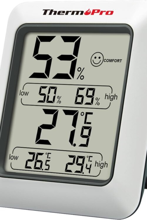 ThermoPro TP50 Digital Thermo-Hygrometer Indoor Room Thermometer with Recording and Climate Indicator for Room, Climate Control Monitor