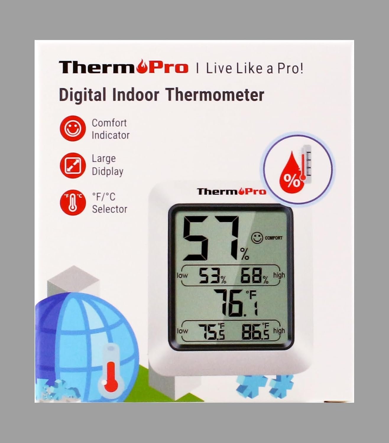 ThermoPro TP50 Digital Thermo-Hygrometer Indoor Room Thermometer with Recording and Climate Indicator for Room, Climate Control Monitor - Image 8