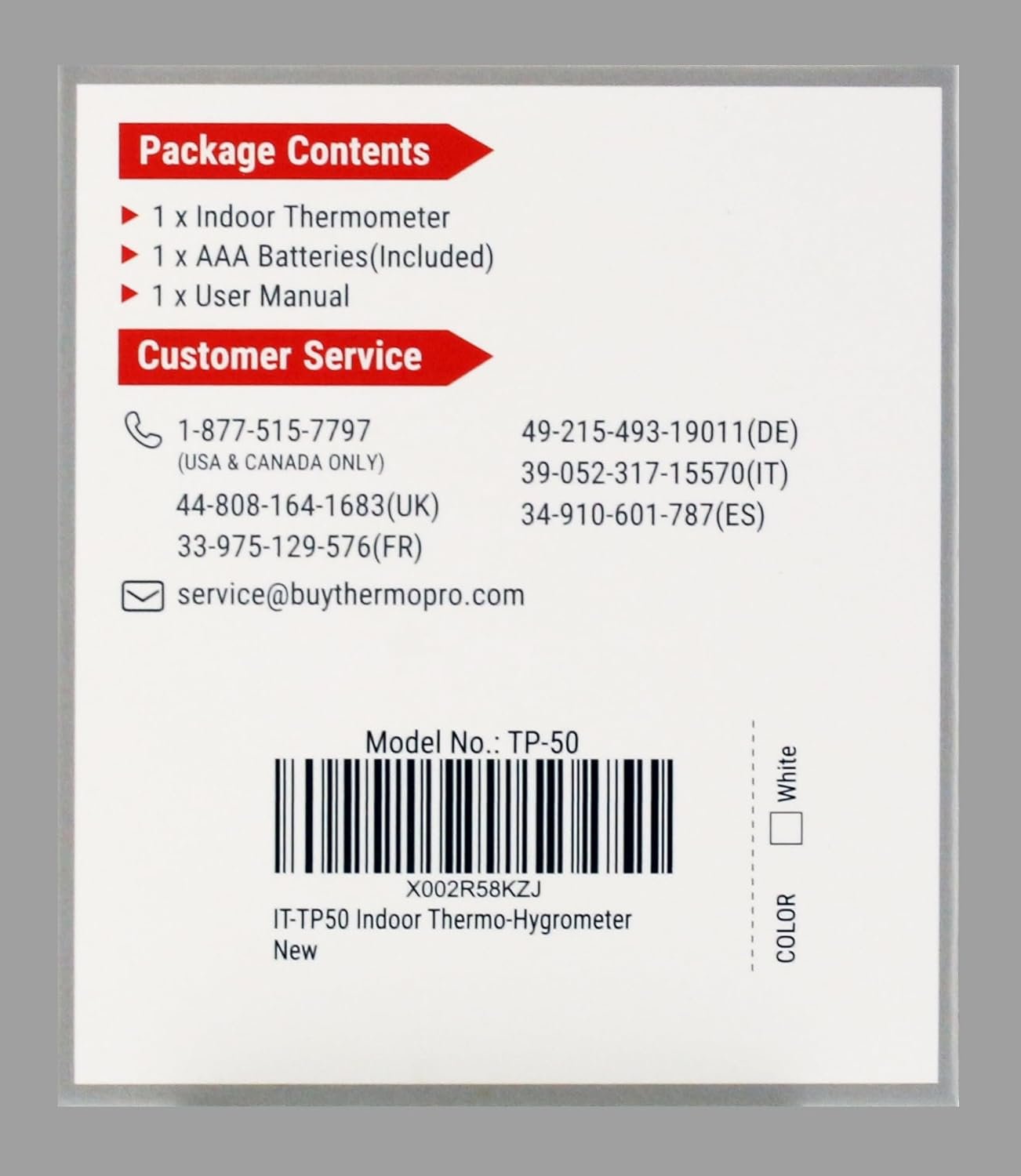 ThermoPro TP50 Digital Thermo-Hygrometer Indoor Room Thermometer with Recording and Climate Indicator for Room, Climate Control Monitor - Image 9