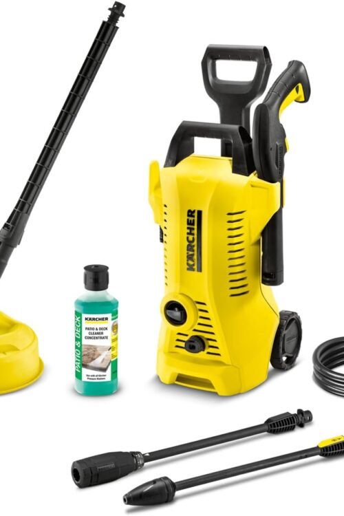 Kärcher K 2 Power Control Home pressure washer, pressure: max. 110 bar, flow rate: 360 l/h, area: 20 m²/h, water filter, weight: 4.0 kg, high-pressure gun, dirt blaster, spray lance, Home Kit