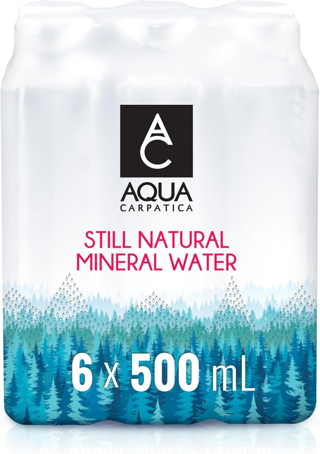 AQUA Carpatica Pure Natural Still Mineral Water, Virtually Nitrate Free, Low Sodium, Naturally Alkaline, Natural Electrolytes, Premium Multipack 100% Recyclable, 500 ml (Pack of 6) - Image 3